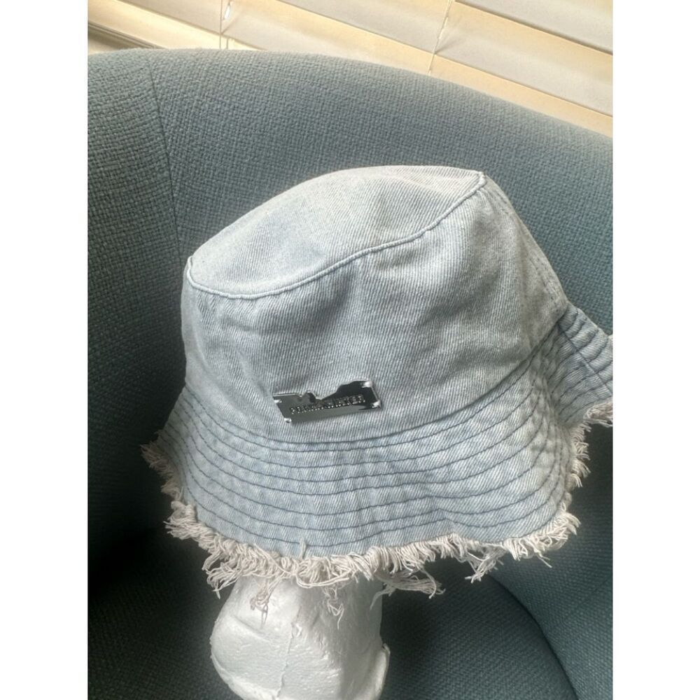Frank Winter Fringed Denim Bucket Hat O/S